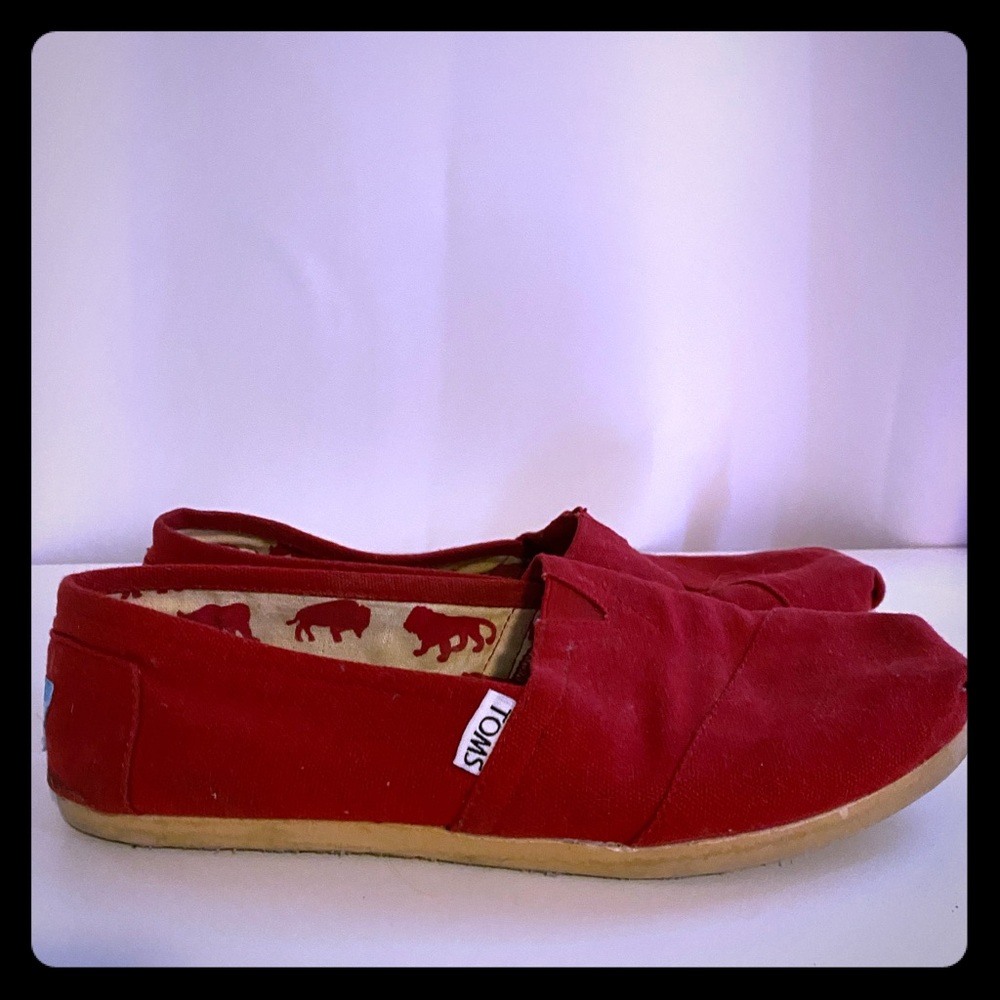 Toms red canvas